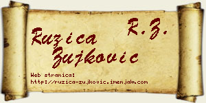 Ružica Žujković vizit kartica